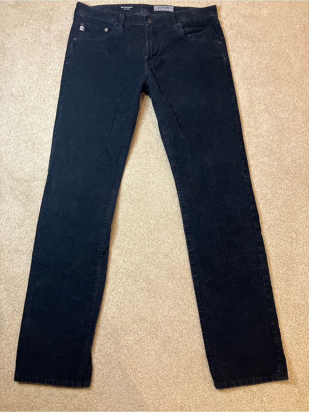 AG Adriano Goldschmied Men's Straight Black Jeans